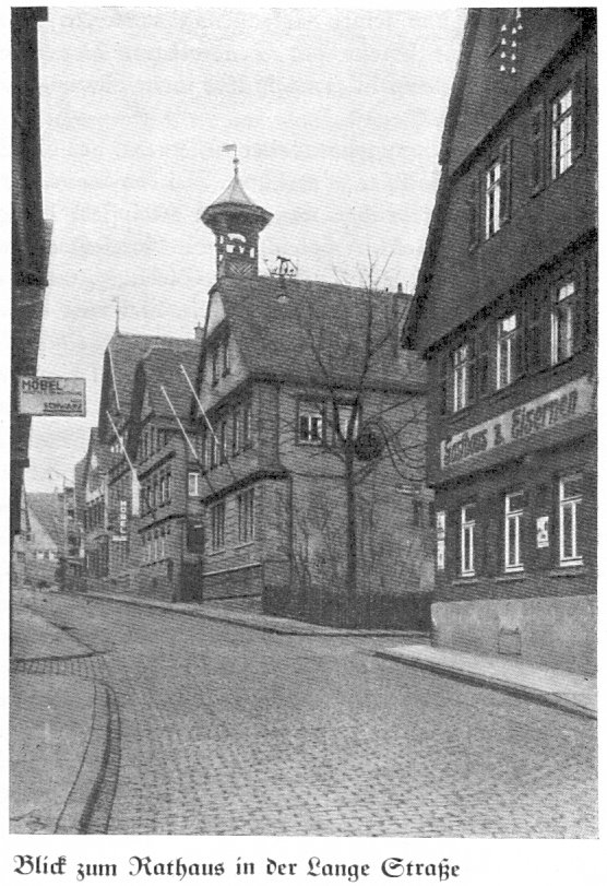 Blick zum Rathaus in der Lange Straße